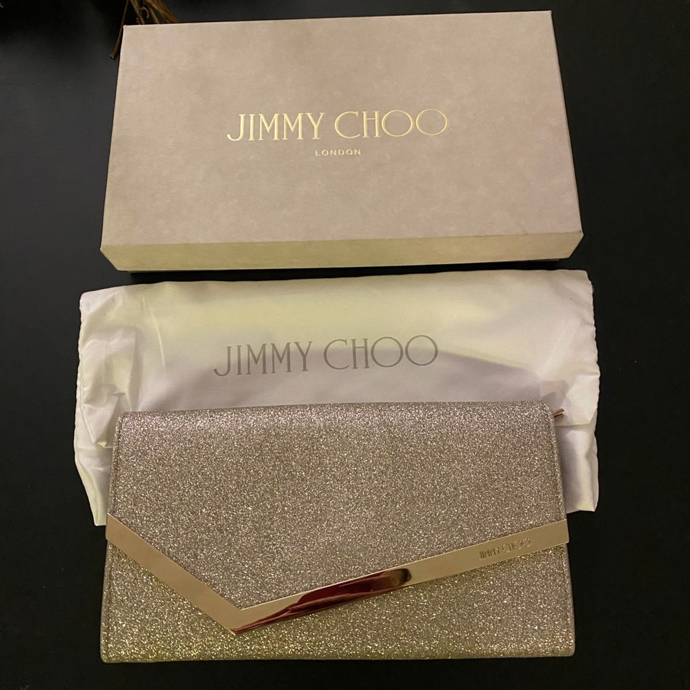 Jimmy Choo Clutch- Gold Glitter